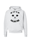 My Cat is my Valentine Hoodie Sweatshirt by-Hoodie-TooLoud-White-Small-Davson Sales