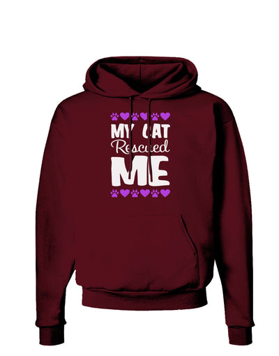 My Cat Rescued Me Dark Hoodie Sweatshirt-Hoodie-TooLoud-Maroon-Small-Davson Sales