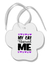 My Cat Rescued Me Paw Print Shaped Ornament-Ornament-TooLoud-White-Davson Sales