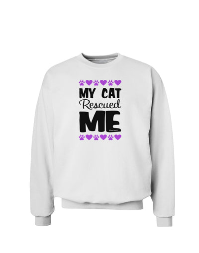 My Cat Rescued Me Sweatshirt-Sweatshirts-TooLoud-White-Small-Davson Sales