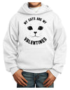 My Cats are my Valentines Youth Hoodie Pullover Sweatshirt by-Youth Hoodie-TooLoud-White-XS-Davson Sales