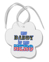 My Daddy is My Hero - Armed Forces - Blue Paw Print Shaped Ornament by TooLoud-Ornament-TooLoud-White-Davson Sales