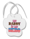 My Daddy is My Hero - Armed Forces - Pink Paw Print Shaped Ornament by TooLoud-Ornament-TooLoud-White-Davson Sales