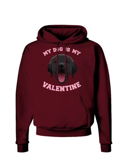 My Dog is my Valentine Black Dark Hoodie Sweatshirt-Hoodie-TooLoud-Maroon-Small-Davson Sales