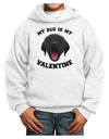 My Dog is my Valentine Black Youth Hoodie Pullover Sweatshirt-Youth Hoodie-TooLoud-White-XS-Davson Sales