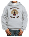 My Dog is my Valentine Gold Yellow Youth Hoodie Pullover Sweatshirt-Youth Hoodie-TooLoud-Ash-XS-Davson Sales