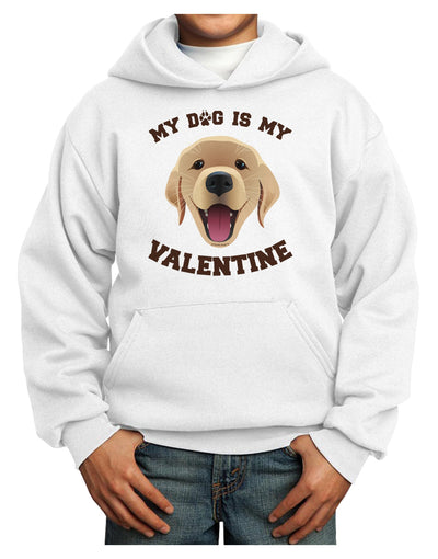 My Dog is my Valentine Gold Yellow Youth Hoodie Pullover Sweatshirt-Youth Hoodie-TooLoud-White-XS-Davson Sales