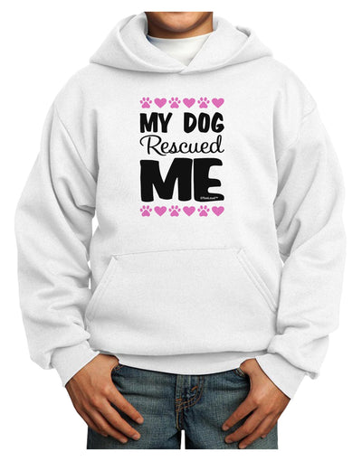 My Dog Rescued Me Youth Hoodie Pullover Sweatshirt-Youth Hoodie-TooLoud-White-XS-Davson Sales