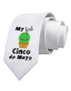 My First Cinco de Mayo - Cute Cactus Design Printed White Necktie by TooLoud