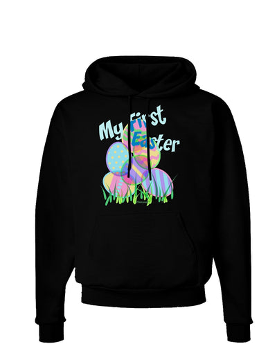 My First Easter Gel Look Print Dark Hoodie Sweatshirt-Hoodie-TooLoud-Black-Small-Davson Sales