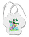 My First Easter Gel Look Print Paw Print Shaped Ornament-Ornament-TooLoud-White-Davson Sales