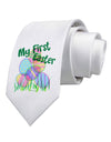 My First Easter Gel Look Print Printed White Necktie