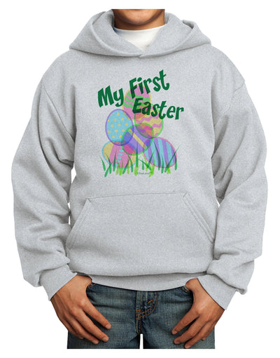 My First Easter Gel Look Print Youth Hoodie Pullover Sweatshirt-Youth Hoodie-TooLoud-Ash-XS-Davson Sales