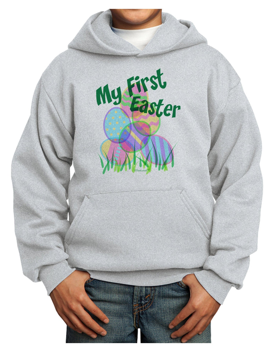 My First Easter Gel Look Print Youth Hoodie Pullover Sweatshirt-Youth Hoodie-TooLoud-White-XS-Davson Sales