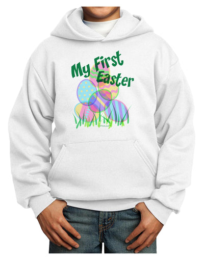 My First Easter Gel Look Print Youth Hoodie Pullover Sweatshirt-Youth Hoodie-TooLoud-White-XS-Davson Sales