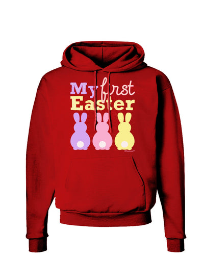 My First Easter - Three Bunnies Dark Hoodie Sweatshirt by TooLoud-Hoodie-TooLoud-Red-Small-Davson Sales