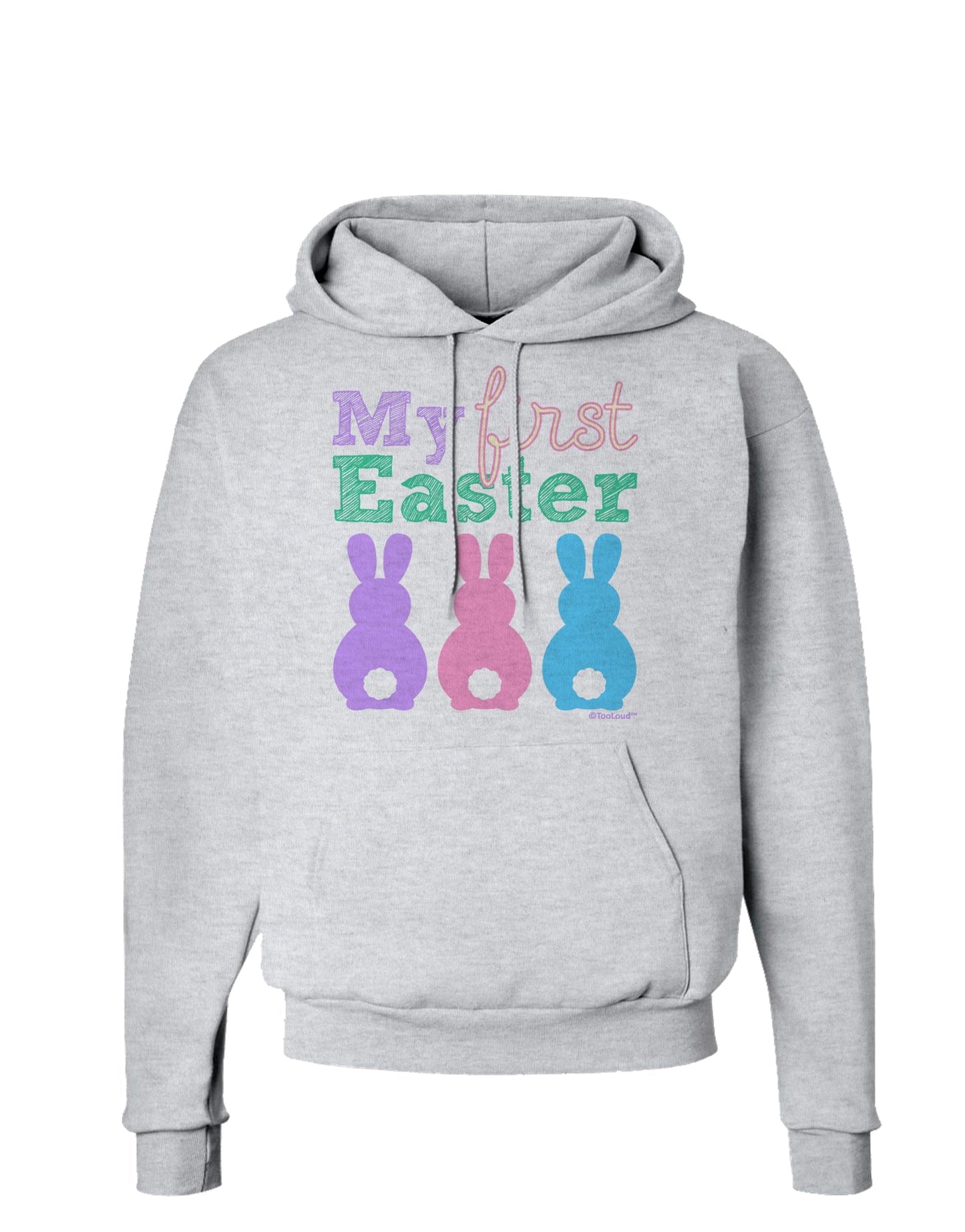 My First Easter - Three Bunnies Hoodie Sweatshirt by TooLoud-Hoodie-TooLoud-AshGray-Small-Davson Sales