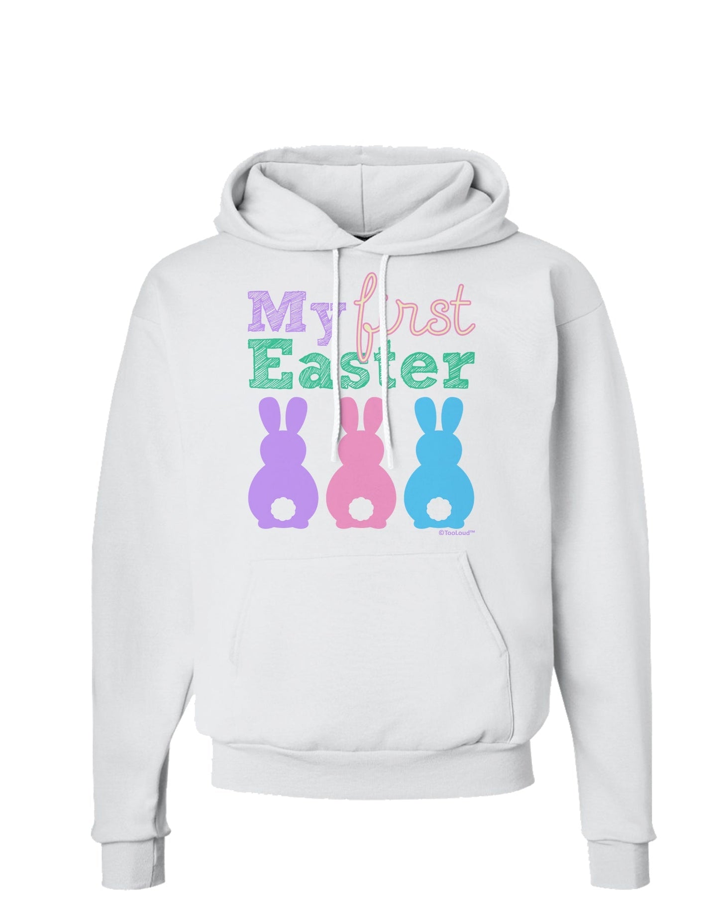 My First Easter - Three Bunnies Hoodie Sweatshirt by TooLoud-Hoodie-TooLoud-White-Small-Davson Sales