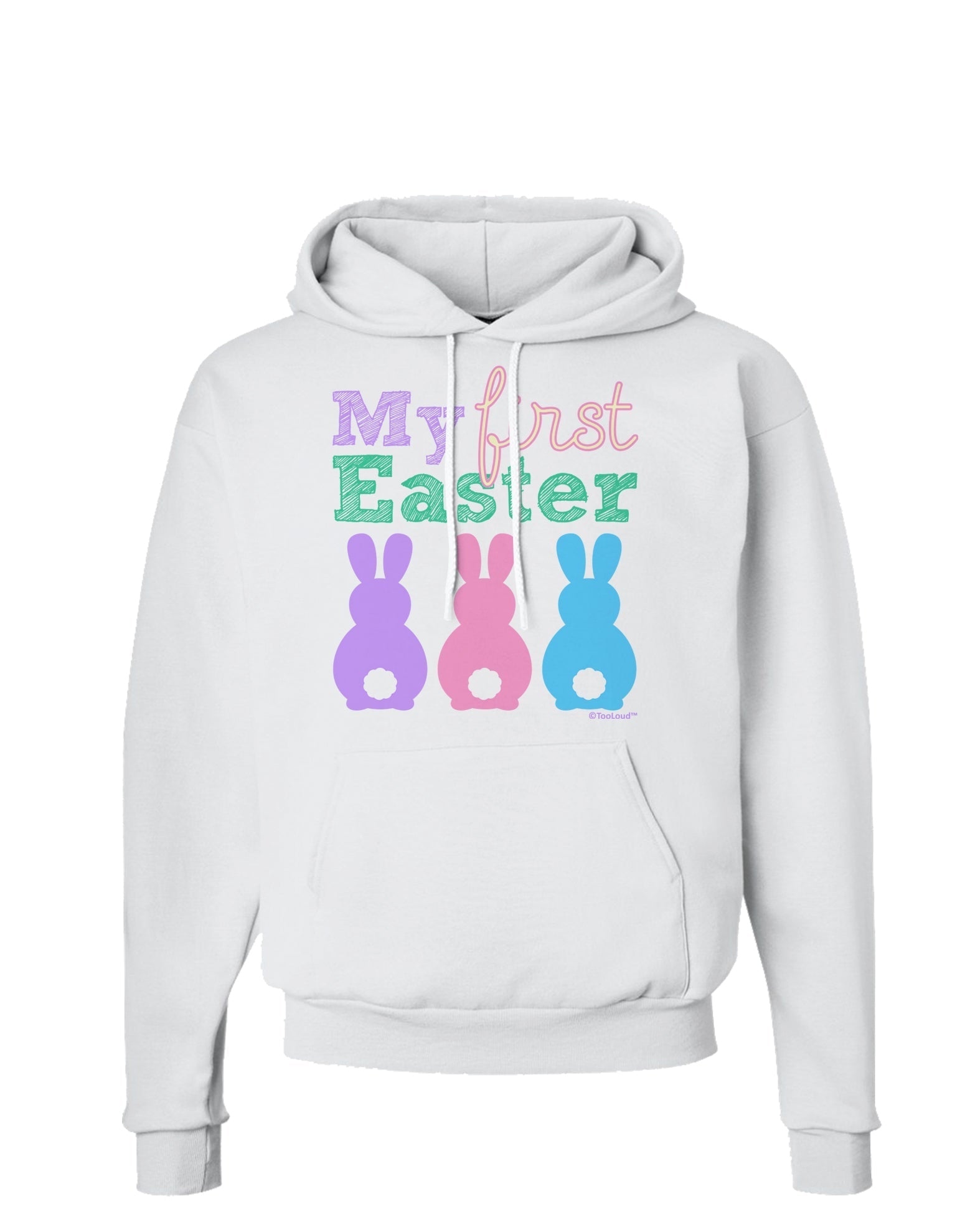 My First Easter - Three Bunnies Hoodie Sweatshirt by TooLoud-Hoodie-TooLoud-White-Small-Davson Sales