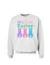 My First Easter - Three Bunnies Sweatshirt by TooLoud-Sweatshirts-TooLoud-White-Small-Davson Sales