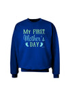 My First Mother's Day - Baby Feet - Blue Adult Dark Sweatshirt by TooLoud-Sweatshirts-TooLoud-Deep-Royal-Blue-Small-Davson Sales