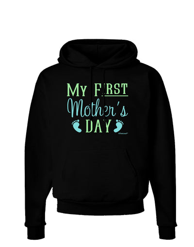 My First Mother's Day - Baby Feet - Blue Dark Hoodie Sweatshirt by TooLoud-Hoodie-TooLoud-Black-Small-Davson Sales