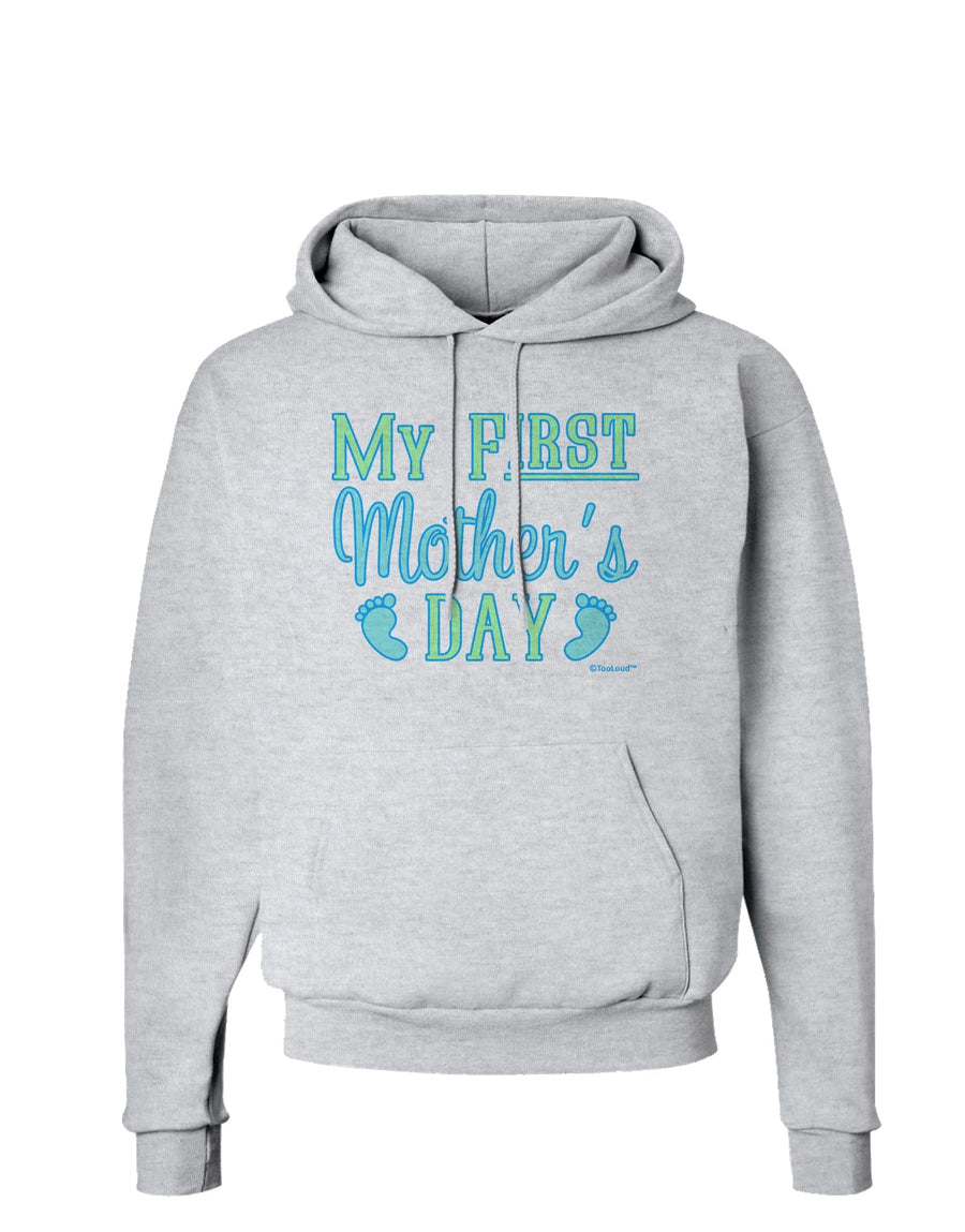 My First Mother's Day - Baby Feet - Blue Hoodie Sweatshirt by TooLoud-Hoodie-TooLoud-White-Small-Davson Sales