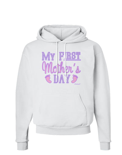 My First Mother's Day - Baby Feet - Pink Hoodie Sweatshirt by TooLoud-Hoodie-TooLoud-White-Small-Davson Sales