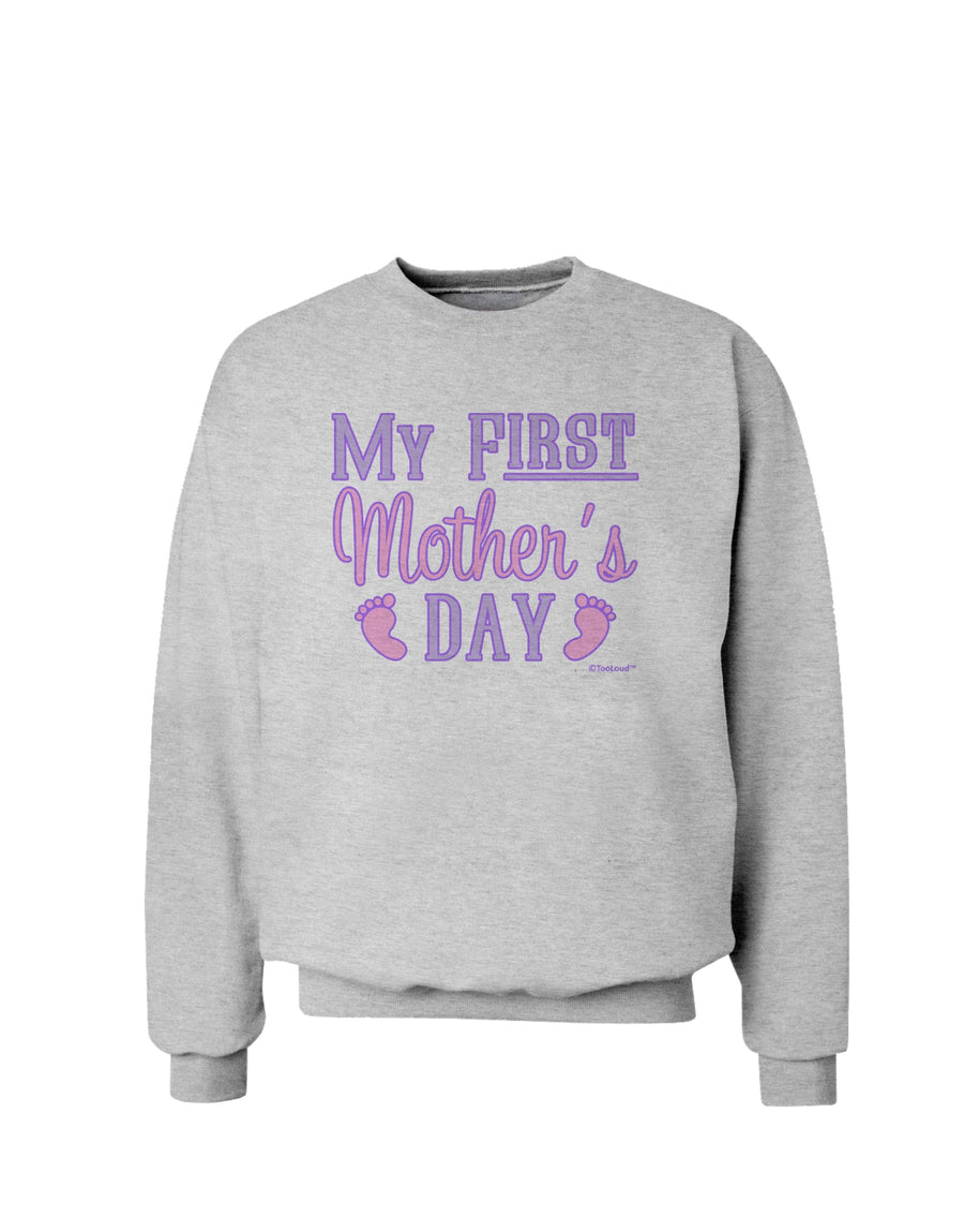 My First Mother's Day - Baby Feet - Pink Sweatshirt by TooLoud-Sweatshirts-TooLoud-White-Small-Davson Sales