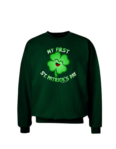 My First St. Patrick's Day Adult Dark Sweatshirt-Sweatshirts-TooLoud-Deep-Forest-Green-Small-Davson Sales