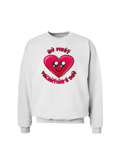 My First Valentine's Day Sweatshirt-Sweatshirts-TooLoud-White-Small-Davson Sales