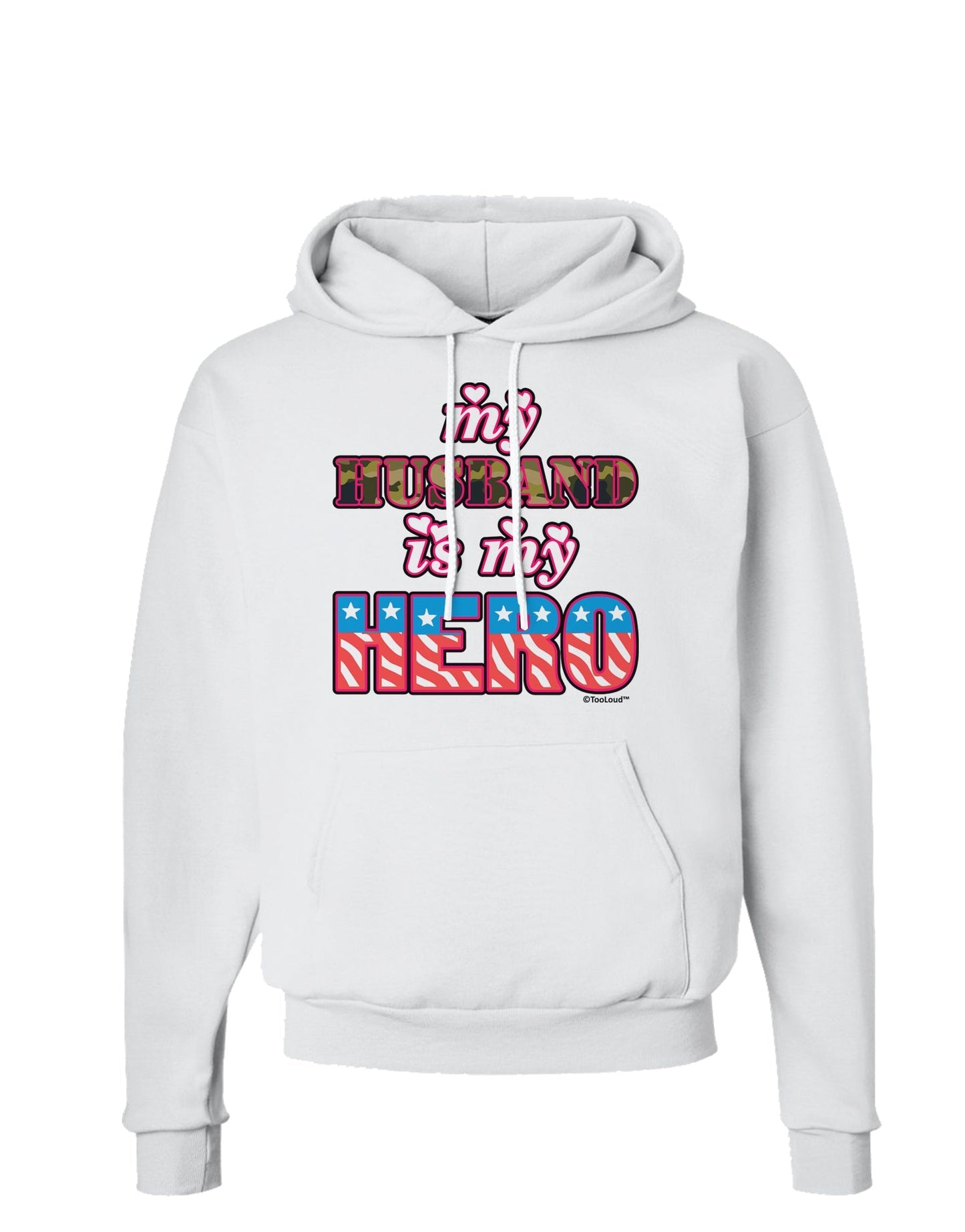 My Husband is My Hero - Armed Forces Hoodie Sweatshirt by TooLoud-Hoodie-TooLoud-White-Small-Davson Sales