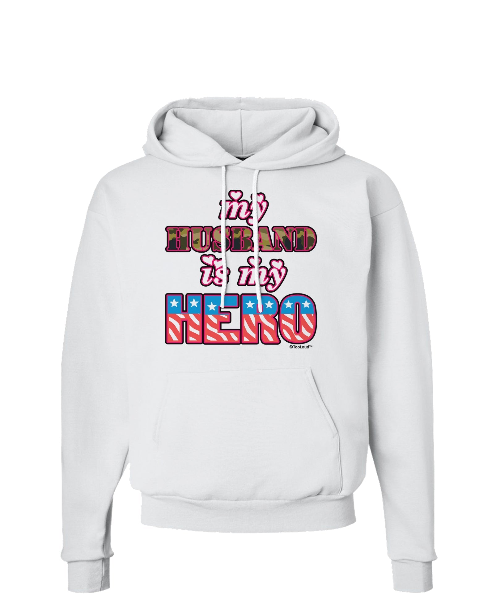 My Husband is My Hero - Armed Forces Hoodie Sweatshirt by TooLoud-Hoodie-TooLoud-White-Small-Davson Sales