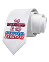 My Husband is My Hero - Armed Forces Printed White Necktie by TooLoud