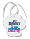 My Mommy is My Hero - Armed Forces - Blue Paw Print Shaped Ornament by TooLoud-Ornament-TooLoud-White-Davson Sales