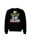 My Son is My Hero - Armed Forces Adult Dark Sweatshirt by TooLoud-Sweatshirts-TooLoud-Black-Small-Davson Sales