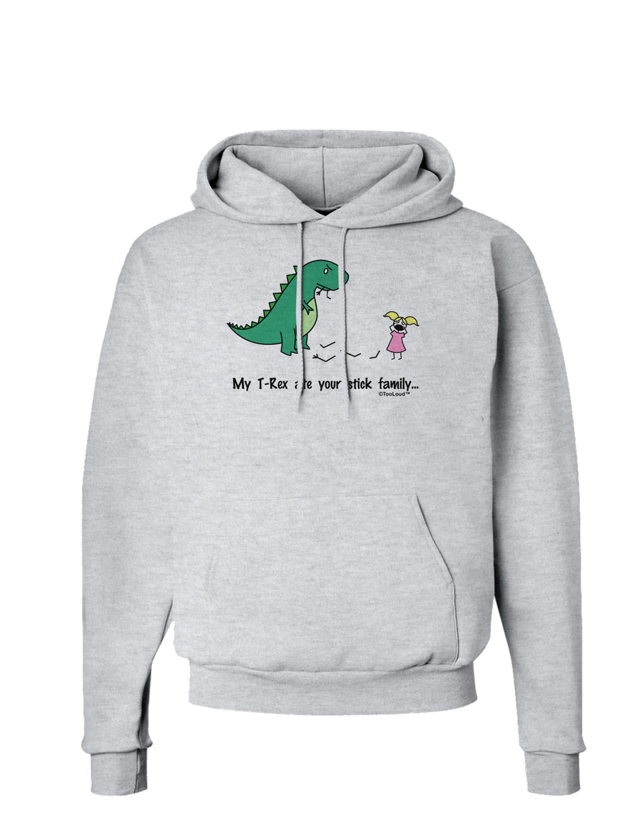 My T-Rex Ate Your Stick Family - Color Hoodie Sweatshirt by TooLoud-Hoodie-TooLoud-White-Small-Davson Sales