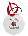 My Very 1st Christmas Circular Metal Ornament-Ornament-TooLoud-White-Davson Sales