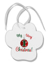 My Very 1st Christmas Paw Print Shaped Ornament-Ornament-TooLoud-White-Davson Sales