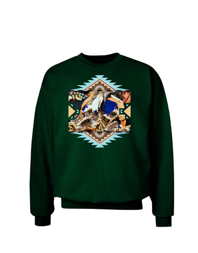 Native American Dancer 1 Adult Dark Sweatshirt-Sweatshirts-TooLoud-Deep-Forest-Green-Small-Davson Sales