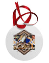 Native American Dancer 1 Circular Metal Ornament-Ornament-TooLoud-White-Davson Sales