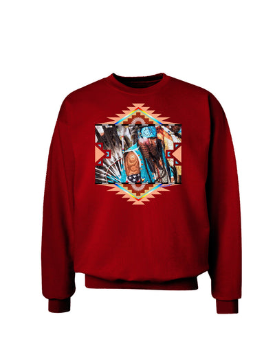 Native American Dancer 2 Adult Dark Sweatshirt-Sweatshirts-TooLoud-Deep-Red-Small-Davson Sales