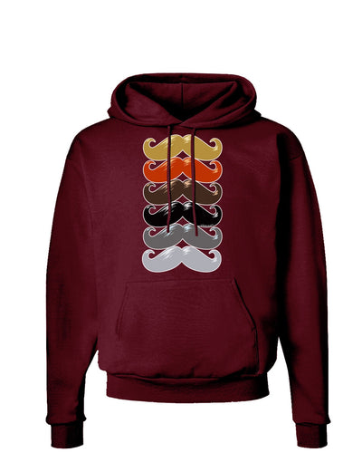 Natural Mustache Rainbow Dark Hoodie Sweatshirt-Hoodie-TooLoud-Maroon-Small-Davson Sales