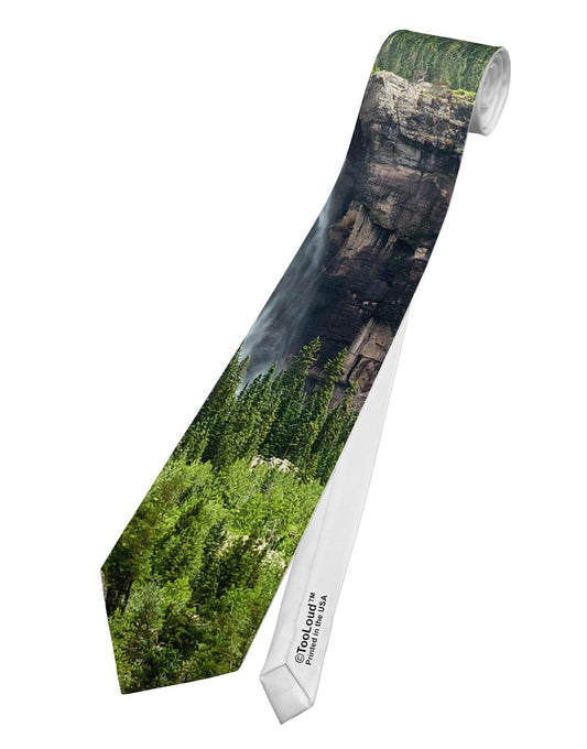 Nature Beauty - Cliffs Printed White Necktie All Over Print by