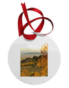 Nature Photography - Gentle Sunrise Circular Metal Ornament by TooLoud-Ornament-TooLoud-White-Davson Sales