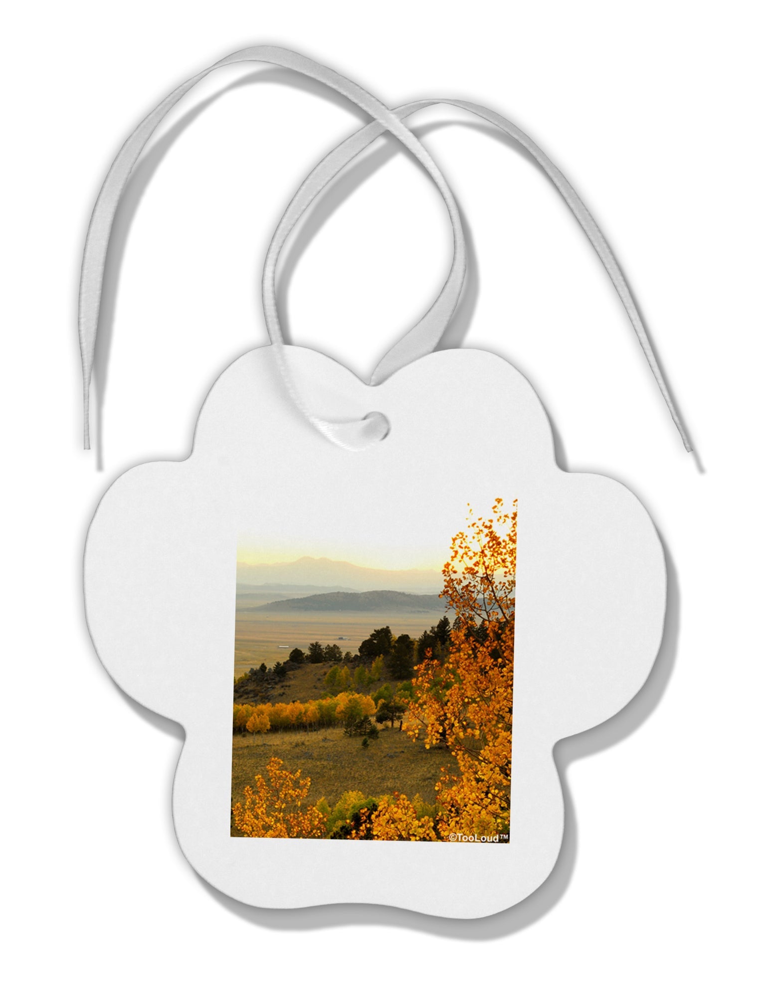 Nature Photography - Gentle Sunrise Paw Print Shaped Ornament by TooLoud-TooLoud-White-Davson Sales