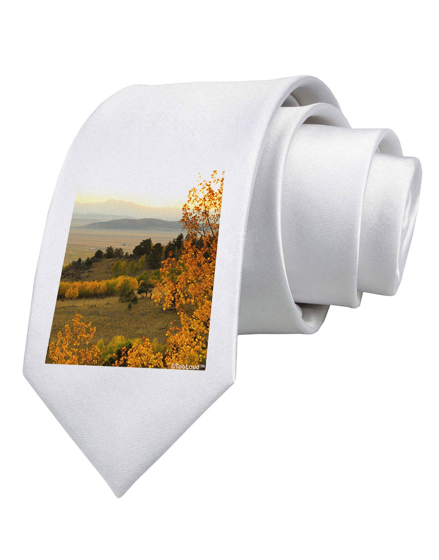 Nature Photography - Gentle Sunrise Printed White Necktie by