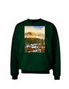 Nature Photography - Mountain Glow Adult Dark Sweatshirt by-Sweatshirts-TooLoud-Deep-Forest-Green-Small-Davson Sales