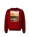 Nature Photography - Mountain Glow Adult Dark Sweatshirt by-Sweatshirts-TooLoud-Deep-Red-Small-Davson Sales