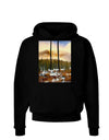 Nature Photography - Mountain Glow Dark Hoodie Sweatshirt by-Hoodie-TooLoud-Black-Small-Davson Sales